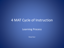 4 MAT Cycle of Instruction