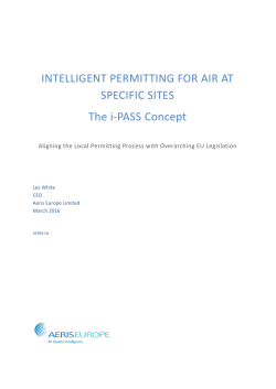 INTELLIGENT PERMITTING FOR AIR AT SPECIFIC