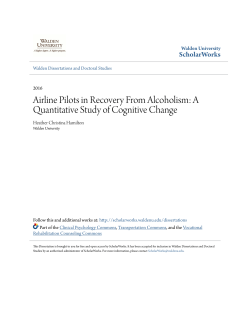 Airline Pilots in Recovery From Alcoholism: A Quantitative Study of