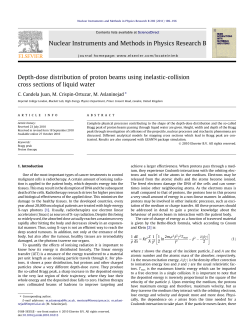 Depth-dose distribution of proton beams using inelastic
