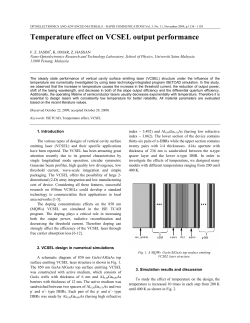 Temperature effect on VCSEL output performance - OAM-RC