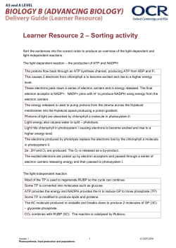 OCR A Level Biology B Learner resource