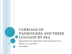 prijevoz putnika i prtljage morem