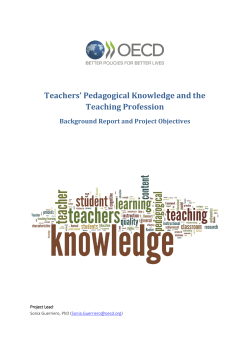 Teachers` Pedagogical Knowledge and the Teaching