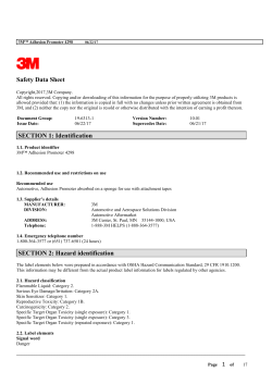 Safety Data Sheet SECTION 1: Identification SECTION 2