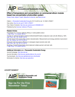 Effect of temperature and concentration on commercial silicon