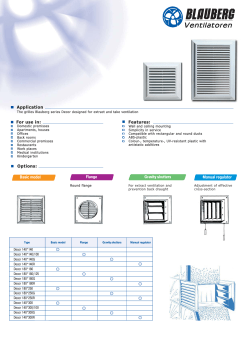 Basic model Flange Gravity shutters Manual regulator