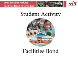 Student Activity Facilities Bond