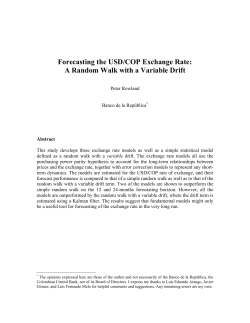 Forecasting the USD/COP Exchange Rate: A Random Walk with a