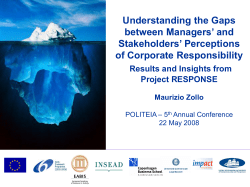 Project Response: Understanding Corporate Responsibility