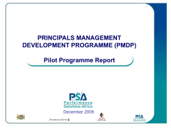 Principals 7.4: Outputs Completed: Ward Managers 7.3