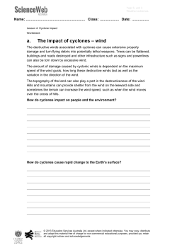 The impact of cyclones - ScienceWeb