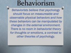 Behaviorism