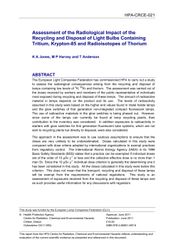 assessment of the radiological impact of the recycling and