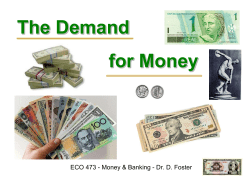 The Demand for Money