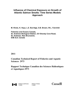 Influence of Chemical Exposure on Growth of Atlantic Salmon