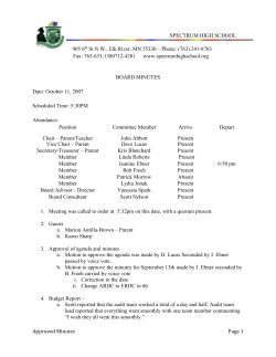 SPECTRUM HIGH SCHOOL 905 6th St N.W., Elk River, MN 55330