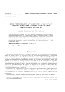 Mixed finite element approximation of 3D contact problems with