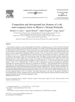 Composition and aboveground tree biomass of a dry semi