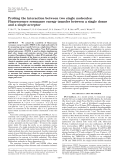 Probing the interaction between two single molecules: Fluorescence