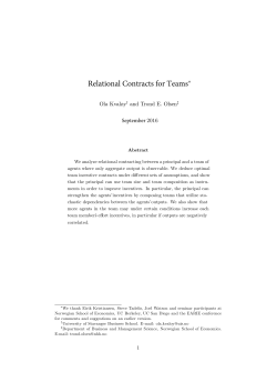 Relational Contracts for Teams"