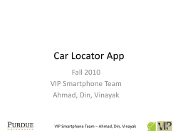 Car Locator App