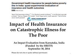 Impact of Health Insurance on Catastrophic Illness for