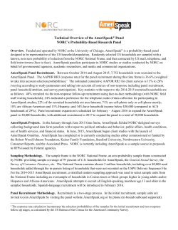 Technical Overview of the AmeriSpeak® Panel NORC`s Probability