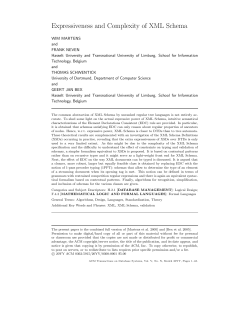 Expressiveness and Complexity of XML Schema