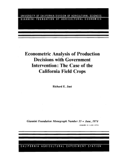 Econometric Analysis of Production Decisions with Government