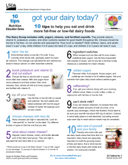Got your dairy today? -- 10 Tips Nutrition Education Series