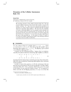 Dynamics of the Cellular Automaton Rule 142