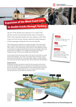 to double tracks through Varberg Expansion of the