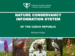 Data Gathering for Nature Conservation Czech Experience and
