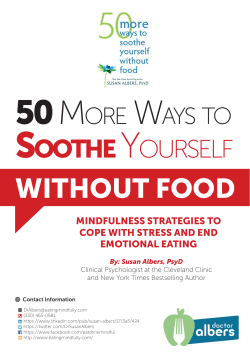 without food - Dr. Susan Albers