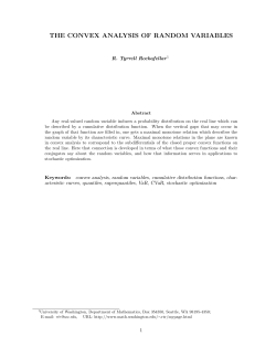the convex analysis of random variables