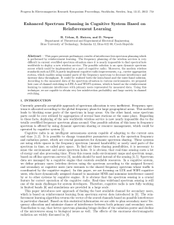 Enhanced Spectrum Planning in Cognitive System Based