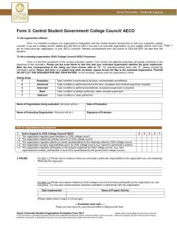 Form 3 CSG, College Council, AECO 2017