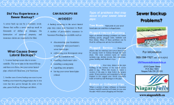 Sewer Backup Brochure - City of Niagara Falls