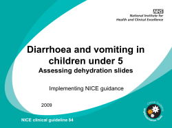 Assessing dehydration chart