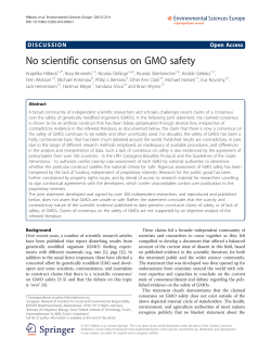 No scientific consensus on GMO safety | SpringerLink