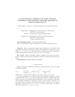 AN EQUIVALENCE THEOREM FOR SOME INTEGRAL