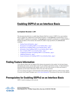 Enabling OSPFv2 on an Interface Basis