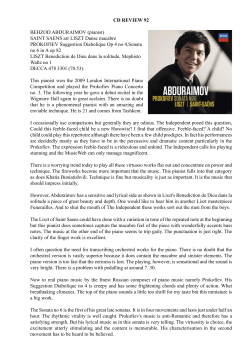 CD Review 92 Behzod Abduraimov