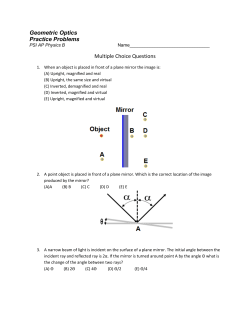 Geometric Optics Practice Problems