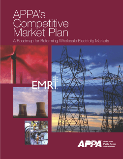 APPA`s Competitive Market Plan