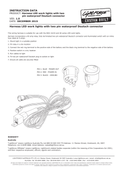 Harness LED work lights with two pin waterproof