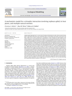 A mechanistic model for a tritrophic interaction involving soybean