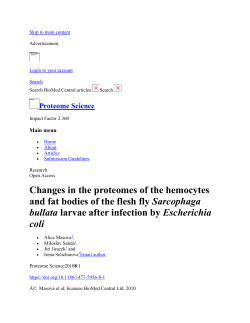 Changes in the proteomes of the hemocytes and fat bodies of the