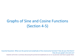 Graphs of Sine and Cosine Functions part 1 (Section 4-5)